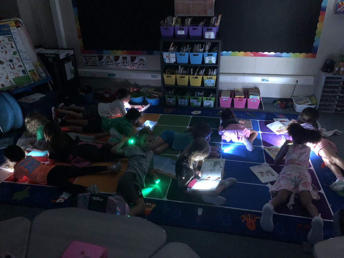 CohnMrs's tweet photo. Flashlight Friday 💛💚 what 1st grade reading memories are made of and me possible standing on chairs and tables to read aloud😂😉#ShareYourSpark #SMErocks https://t.co/i4vDq8Ylx3
