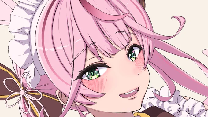 これはまだ塗り途中の推しで、なんか随分色っぽくなったな…?って思ったらなんとなくチークの色で目の周りもうっすら赤を入れてて、アイシャドウみたいになってるんよねお顔の塗りは本当難しいけど楽しい 