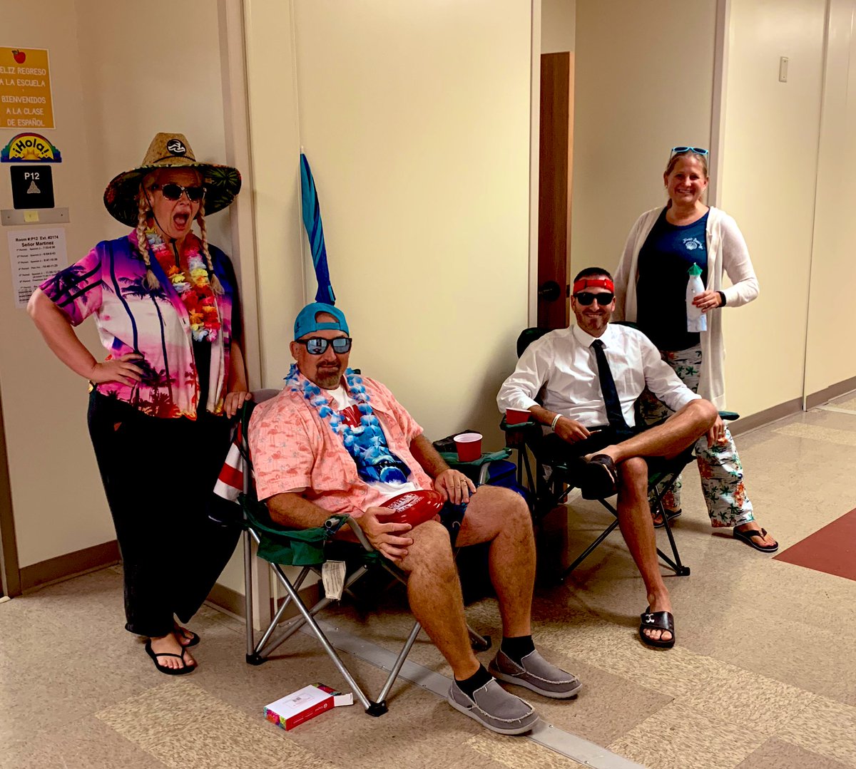 HercheksClass's tweet photo. We beached out hard in the portables today. Give us a theme and we’ll show you 👙☀️ @dublinjeromehs https://t.co/oBwnKodjkB