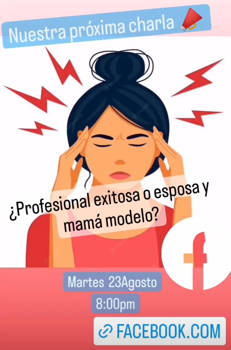 El próximo martes 8:00pm tenemos una cita en "Entre café, té, cerveza y vino".

El tema 👉🏻 "¿Profesional exitosa o esposa y mamá modelo?"
¿Se puede ser ambos?, ¿es imposible?. Las chicas e invitadas compartirán su opinión y experiencias.