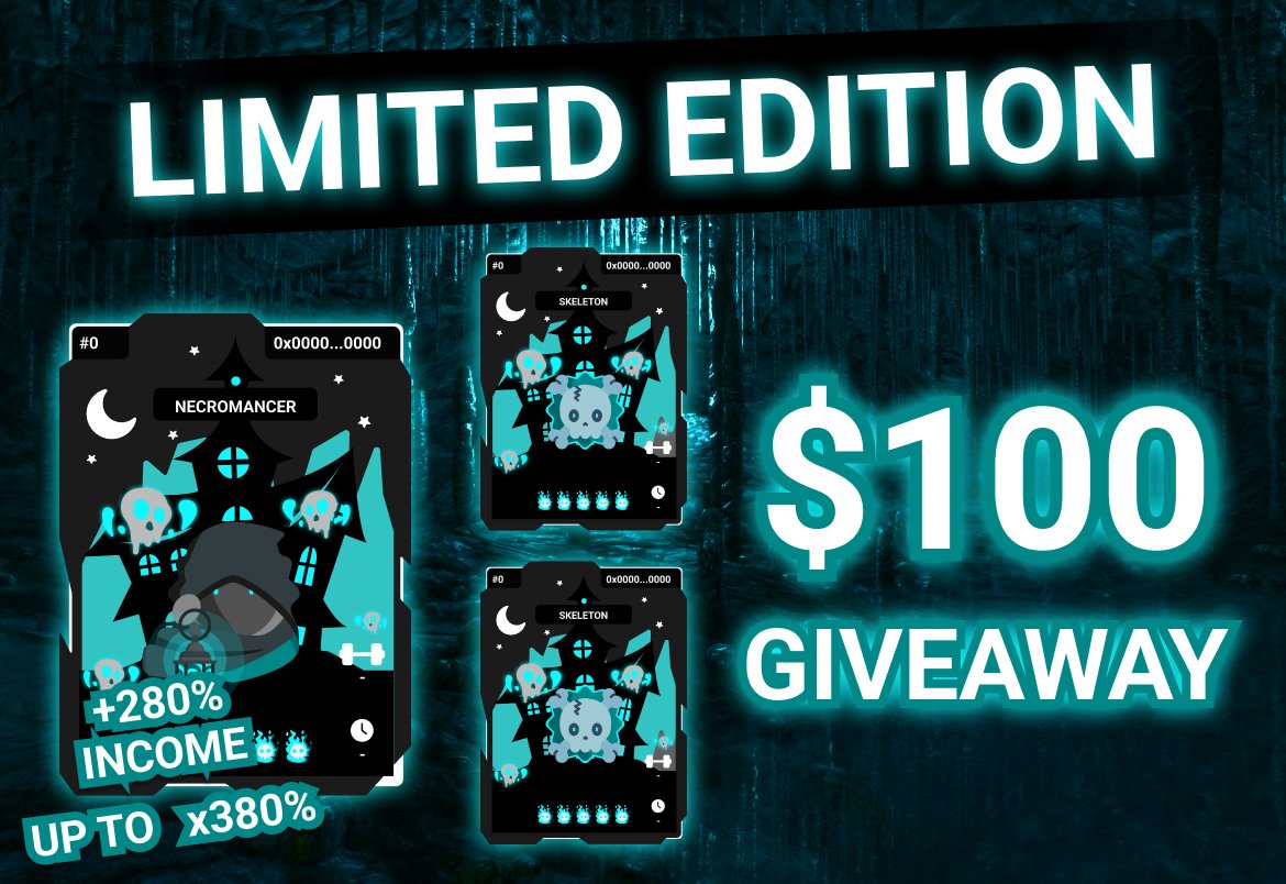 🎁 $100 Giveaway 🎁

Get your Necromancer Lummies➡️binaminers.com

✅Follow <a href="/Binaminers/">Binaminers</a>
✅Like, RT &amp; tag 2 friends
➡️Telegram t.me/BinaminersComm…

#BSC #BSCGem #Bitcoin #BNB #Crypto #NFTGiveaways #NFTCommunity #NFT #DeFi #BTC #ETH #Binance #P2E  #P2EGame #nftarti̇st