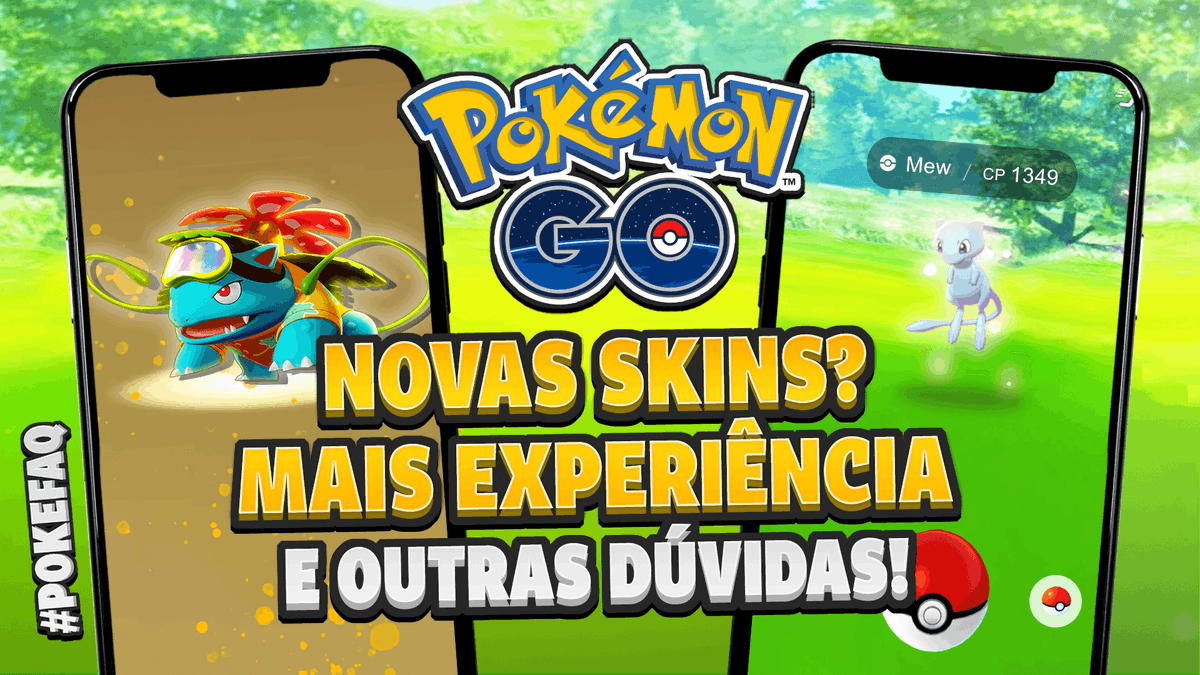leokem's tweet photo. ❗️ No #PokeFAQ de hoje vamos falar sobre Skins, como conseguir XP, Mew Brilhante e muito mais sobre #PokemonGO!
CONFIRA >> https://t.co/yjd0lPuVjC https://t.co/bBRTzJW4d6