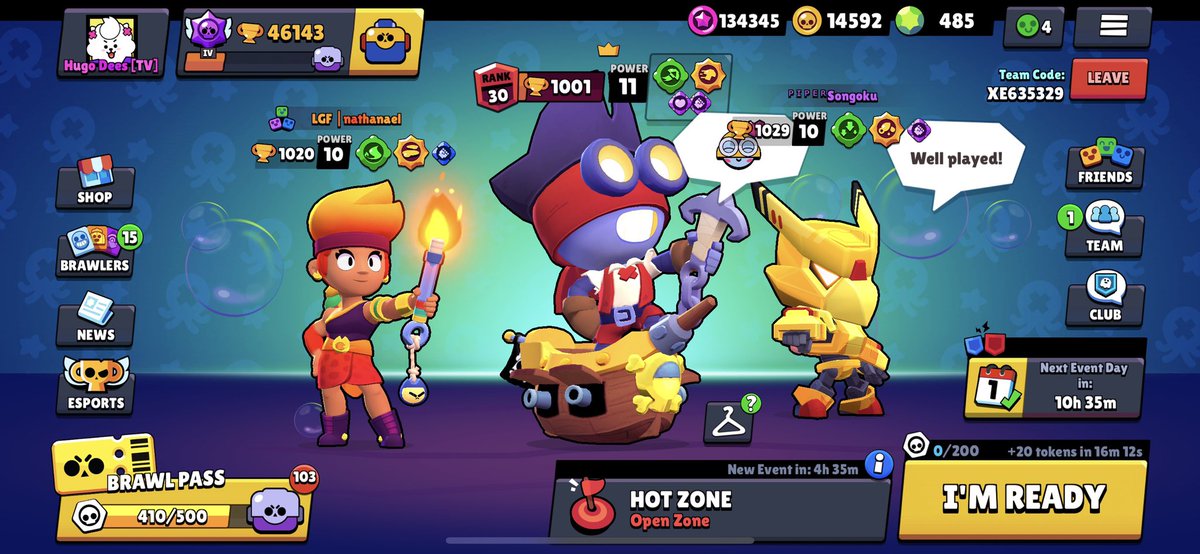 HugoDees's tweet photo. Un petit nouveau dans la liste !!
Carl R30 en Hot Zone ! 🔥🔥🔥
Merci Natha & Songoku 🙈
#BrawlStars #Carl #Rang30
https://t.co/DtYYzg0221 https://t.co/EnKmIuPKKj