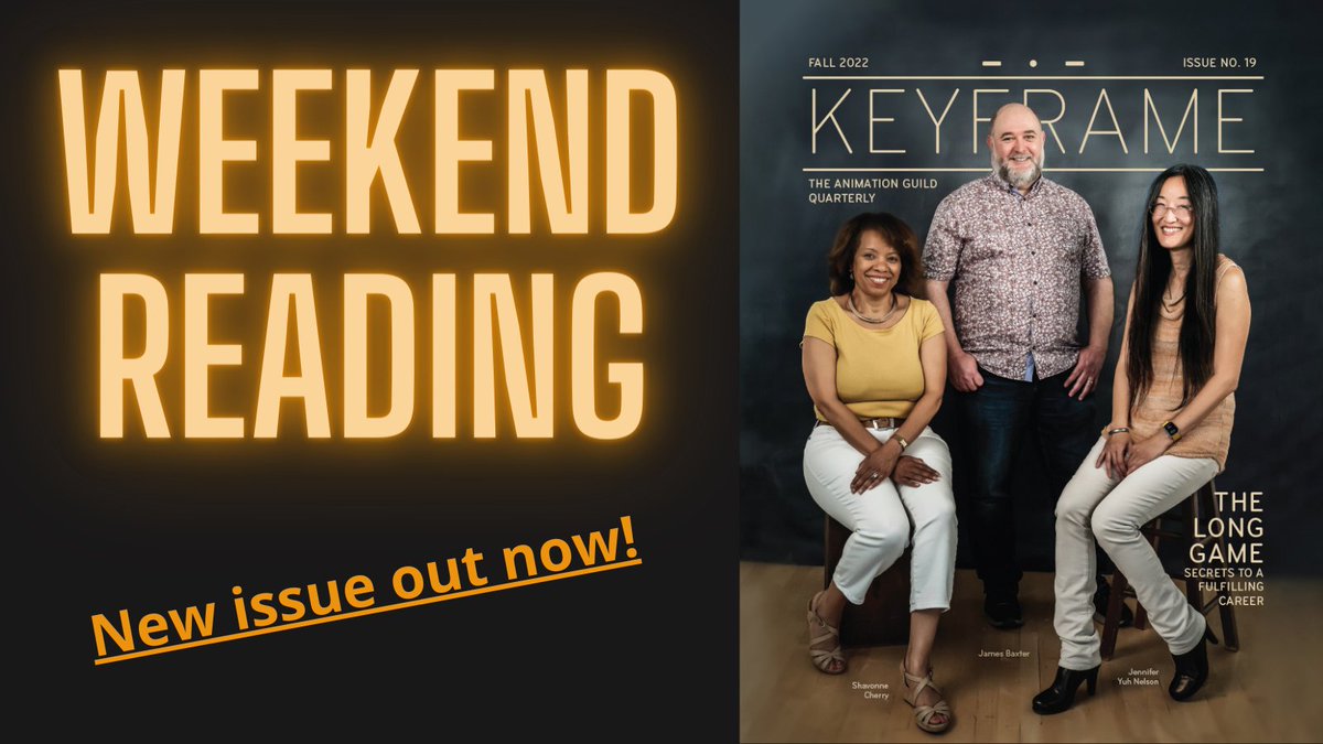 animationguild's tweet photo. Check out the new issue of #KeyframeMagazine. You can find it online with feature articles about career longevity, TAG creators and artists on Emmy-nominated shows, and more! #WeAre839 #WePowerAnimation
https://t.co/CZrQ3iygl3 https://t.co/dWhU5RIcJH
