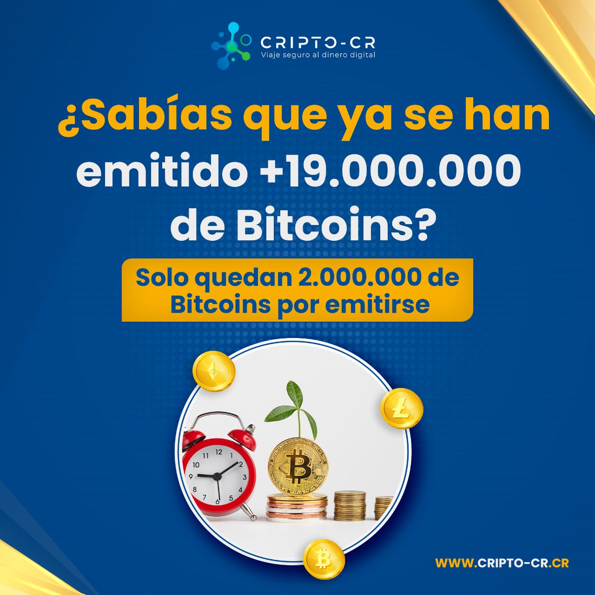 CriptoCRcr's tweet photo. ¿Sabes por qué los primeros 19.000.000 se emitieron en 13 años y los restantes 2.000.000 tardarán 118 años?
Si no lo sabes y quieres conocer más sobre estos temas, contáctenos y con gusto te ayudamos.
📲 WhatsApp: 7147-0094
🖥️ Página web: https://t.co/pt0Qmn98mc
#criptocr https://t.co/tg5zanKgyG