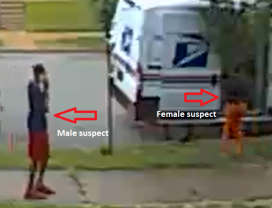 SLMPD's tweet photo. Detectives need help identifying/locating these subjects &amp; maroon car. They are wanted for flourishing a mail carrier w/a gun on 8.3.22 in the 4000 block of Shaw, then rummaging through the mail truck. Anyone w/info can call @STLRCS at 866-371-TIPS (8477). https://t.co/MKshZWQ84L https://t.co/MMb8syqgq0