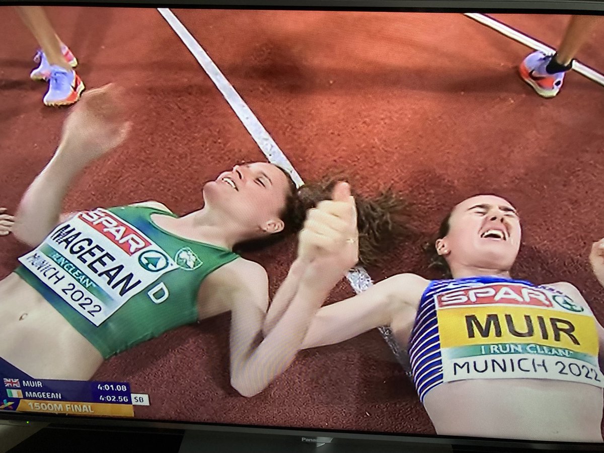 Here’s an image for Irish-British relationships… utter respect… we love you Ciara Mageean… and you Laura Muir