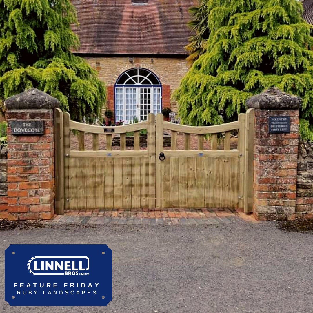 Today's #FeatureFriday is from Ruby Landscapes for these beautiful new gates they installed,  bespoke-made by us here at Linnell's. #gates #woodengates #timbergates #northantshour #Northamptonshire #FridayVibes #CustomerService #custom