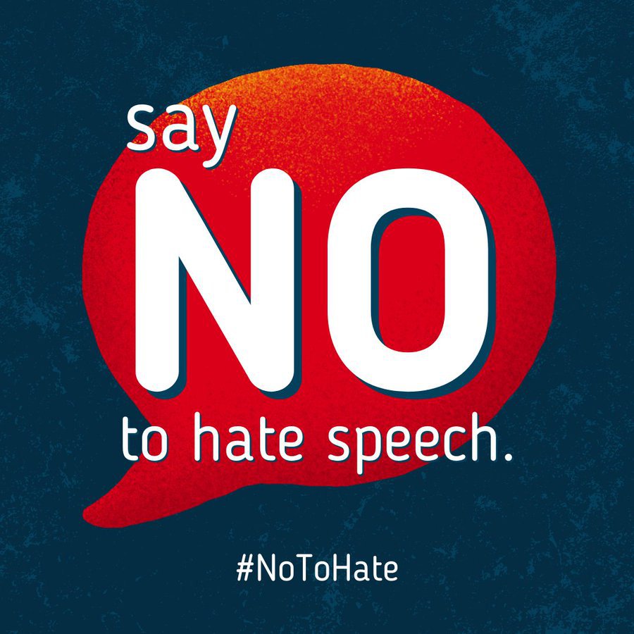 UN's tweet photo. Hate speech can take many different forms. 

But no matter what it looks like, hate speech has real consequences. 

On Monday's Int'l Day for Victims of Violence Based on Religion or Belief, get ideas on how you can take action and say #NoToHate: https://t.co/LiLrhbvu01 https://t.co/dJXaRbez81