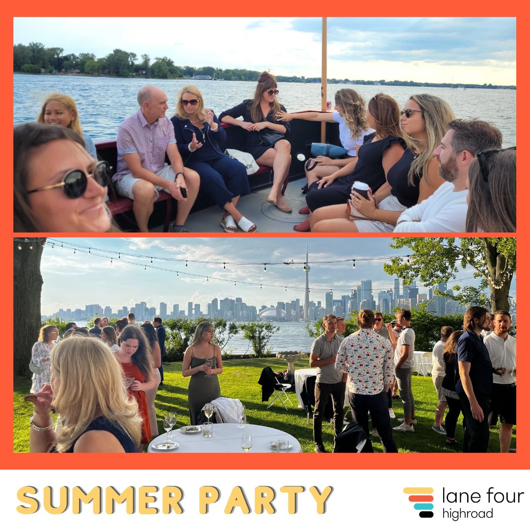 lanefourdata's tweet photo. 1/2 Last night, we had our Lane Four Summer Party, and it was a hoot! It was wonderful to meet our colleagues who live outside of Toronto, indulge in delicious food, and converse in person. Thank you, Andrew and Joana, for hosting the event and bringing everyone together. https://t.co/w7SeNPZtLH