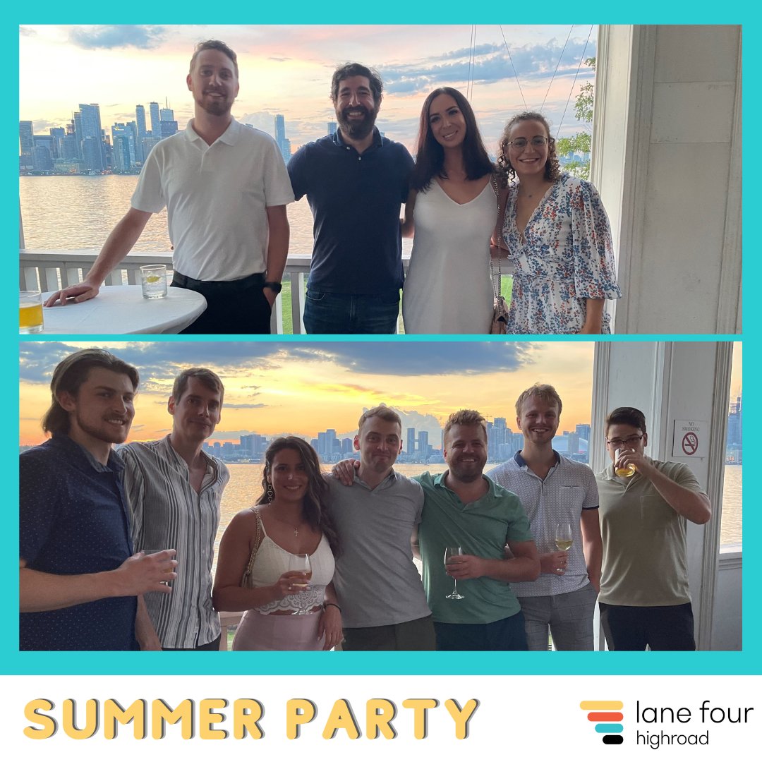 1/2 Last night, we had our Lane Four Summer Party, and it was a hoot! It was wonderful to meet our colleagues who live outside of Toronto, indulge in delicious food, and converse in person. Thank you, Andrew and Joana, for hosting the event and bringing everyone together.