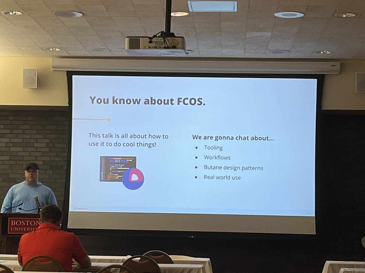 Fedora CoreOS (@fedoracoreos) on Twitter photo Happening now: <a href="/jdoss/">Joe Doss migrated to @jdoss.bsky.social</a> talking about how to get stuff done with <a href="/FedoraCoreOS/">Fedora CoreOS</a> at <a href="/devconf_us/">DevConf US</a> in Boston, MA Happening now: <a href="/jdoss/">Joe Doss migrated to @jdoss.bsky.social</a> talking about how to get stuff done with <a href="/FedoraCoreOS/">Fedora CoreOS</a> at <a href="/devconf_us/">DevConf US</a> in Boston, MA