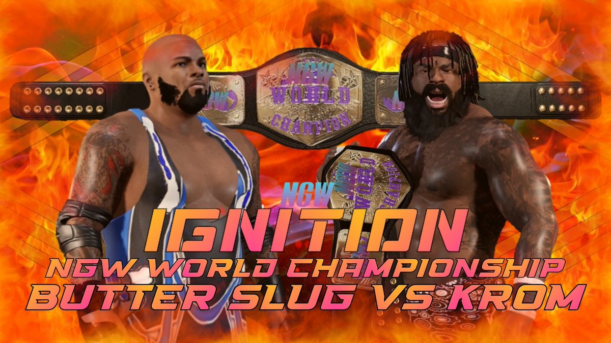 In the main event of the innagural episode of NGW Ignition, the NGW World Champion <a href="/kromtm5150/">Krom The Machine</a> will go one on one with the Number 1 Contender <a href="/WaeButter/">D’Wae A. Butter</a> for the NGW World Championship! Will Krom defend the World Championship in his 1st defense in an NGW ring? Coming soon!