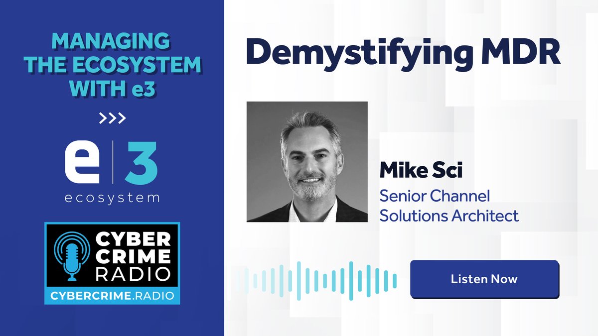 MDR provides full visibility needed to sort through the tsunami of data. 

But how do you separate #MDR fact from fiction?

In this podcast, Mike Sci, Sr. Channel Solutions Architect, explains what to look for when evaluating MDR providers.

Listen here: https://t.co/mJW1mGxGJr https://t.co/5SkqsdNA0Y