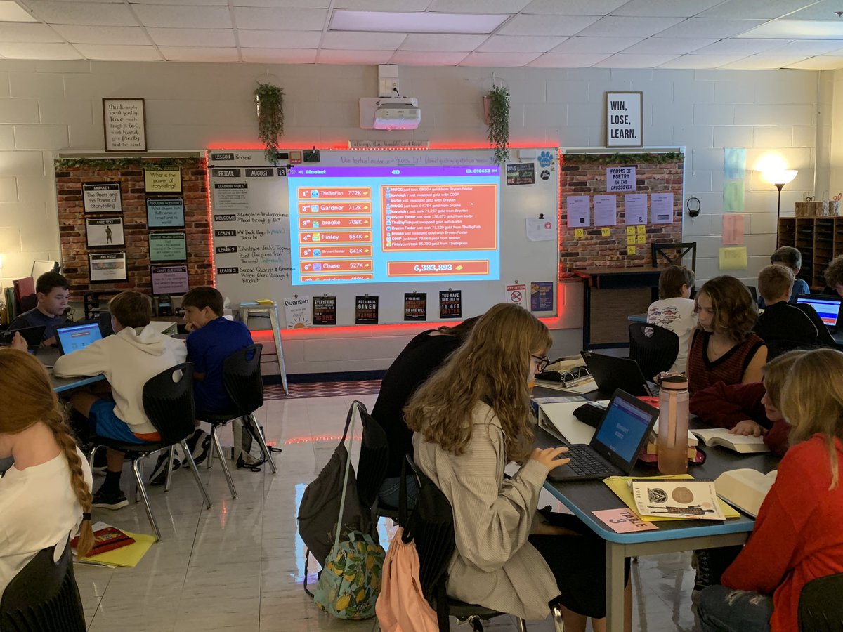 All smiles on <a href="/PlayBlooket/">Blooket</a> Day! Feedback from last year was we didn’t review the novel enough throughout the module. #icanfixthat <a href="/ellis_school/">Ellis Middle School</a> @co_sumner <a href="/GreatMindsEd/">Great Minds</a>