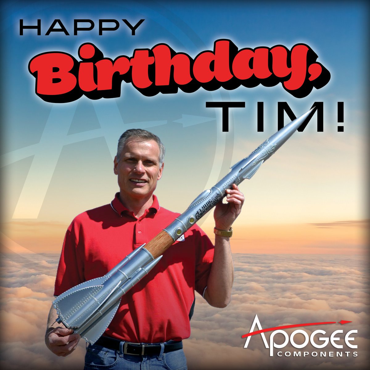 ApogeeRockets's tweet photo. It's Tim's Birthday today! Do you have a Tim memory to share? What does Tim mean to you, or to the hobby? Share your Tim related thoughts. 

#ApogeeComponents #ApogeeRockets #TimVanMilligan https://t.co/8JhA0m2oyw
