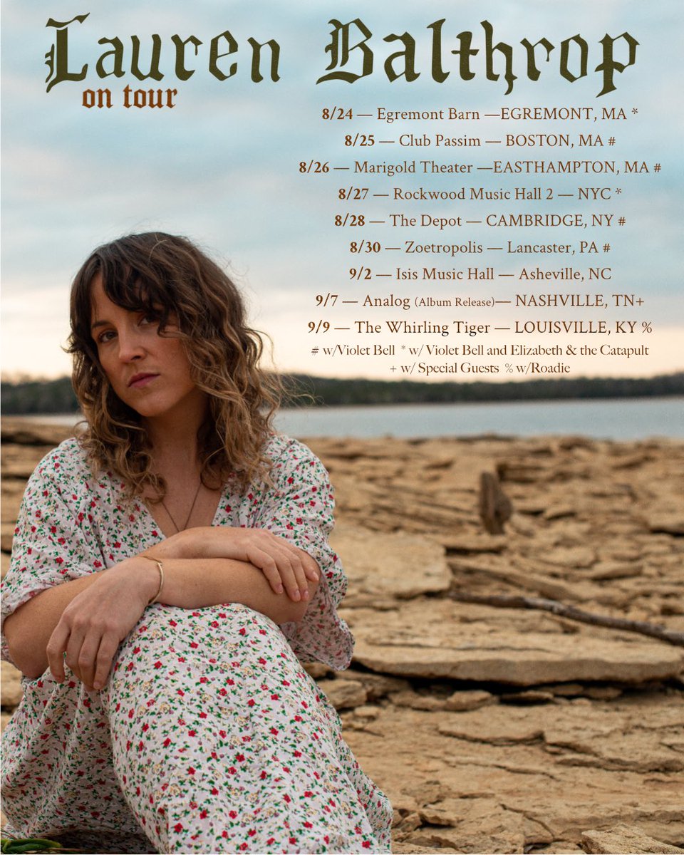 Tour starts next week! Who’s coming?!? laurenbalthrop.com/home/tour