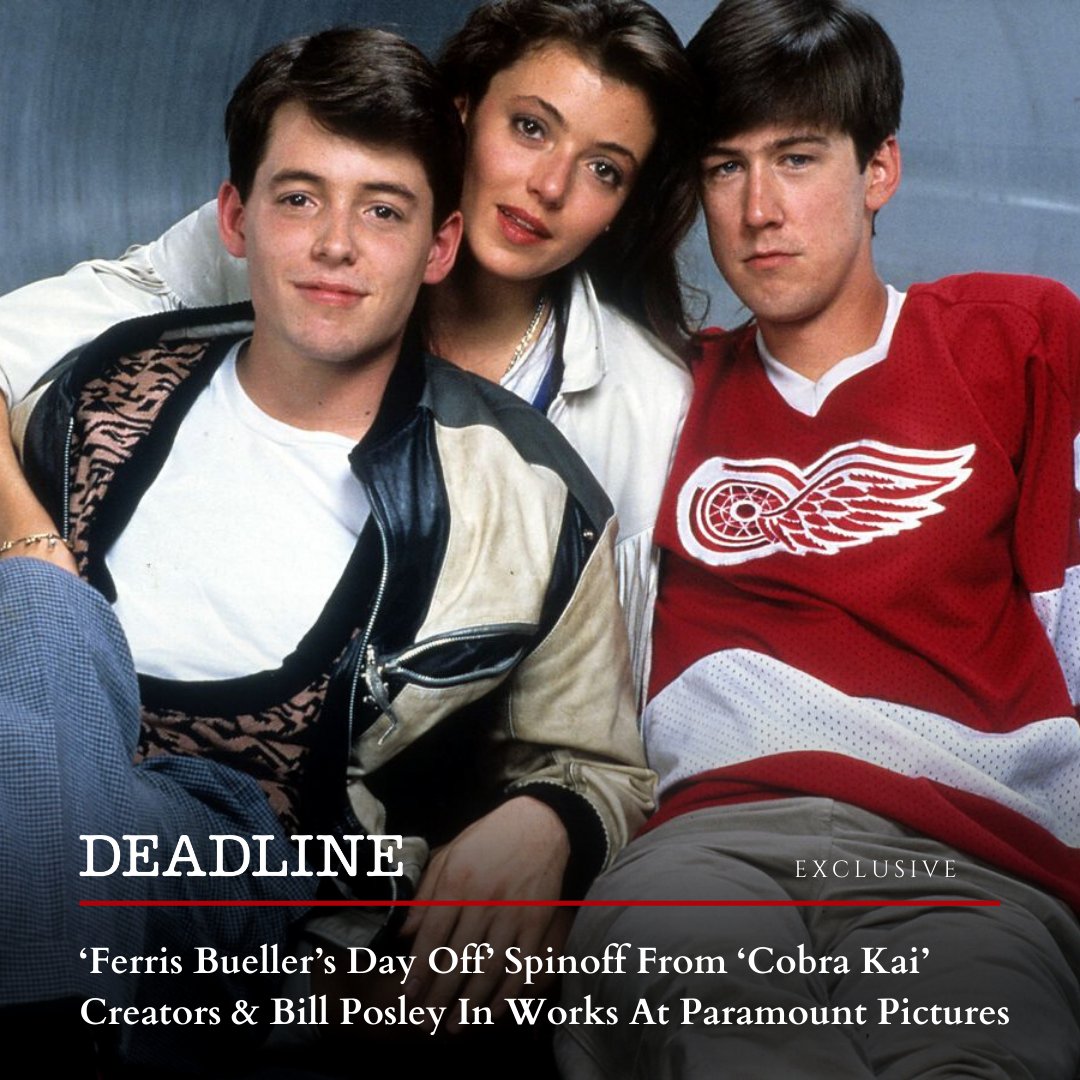 DEADLINE's tweet photo. EXCLUSIVE: A spinoff of the 1986 John Hughes film ‘Ferris Bueller’s Day Off’ is in the works at Paramount Pictures titled ‘Sam and Victor’s Day Off’ https://t.co/J7pRpwQS7j https://t.co/TheY044SlX