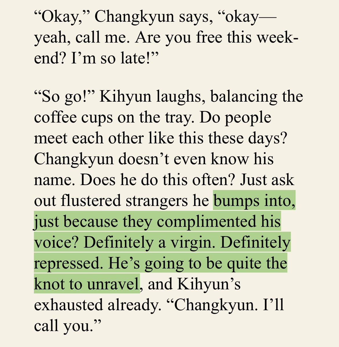 daisukihyon's tweet photo. this is so ๐ญ๐ญ๐ญ ki would absolutely have this man unravel right before him.
ck: no self-awareness, not a single critical thought in sight. just head full of smiley ykh. #FoolproofAo3 https://t.co/NdyBBYlATz