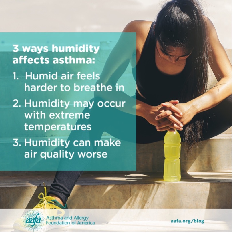 Humidity, coupled with high #summer heat, can irritate your airways when you have #asthma.  

Learn more about the impact of humidity on asthma: community.aafa.org/blog/3-ways-hu…