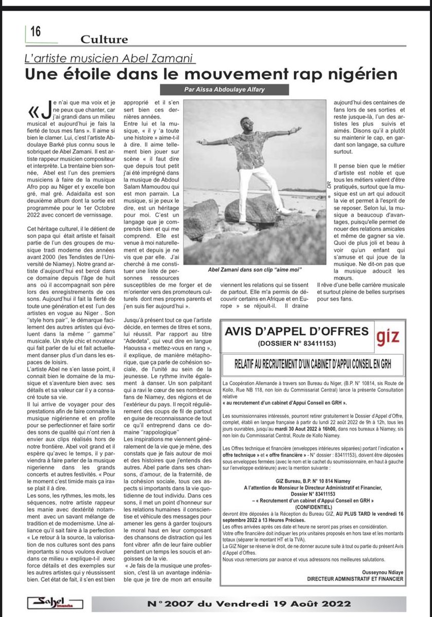 Merci Journal Sahel 🙏 pour la force 
.Ensemble nous allons écrirl’histoire 
.Le terrain du premier octobre roule vite 🔥