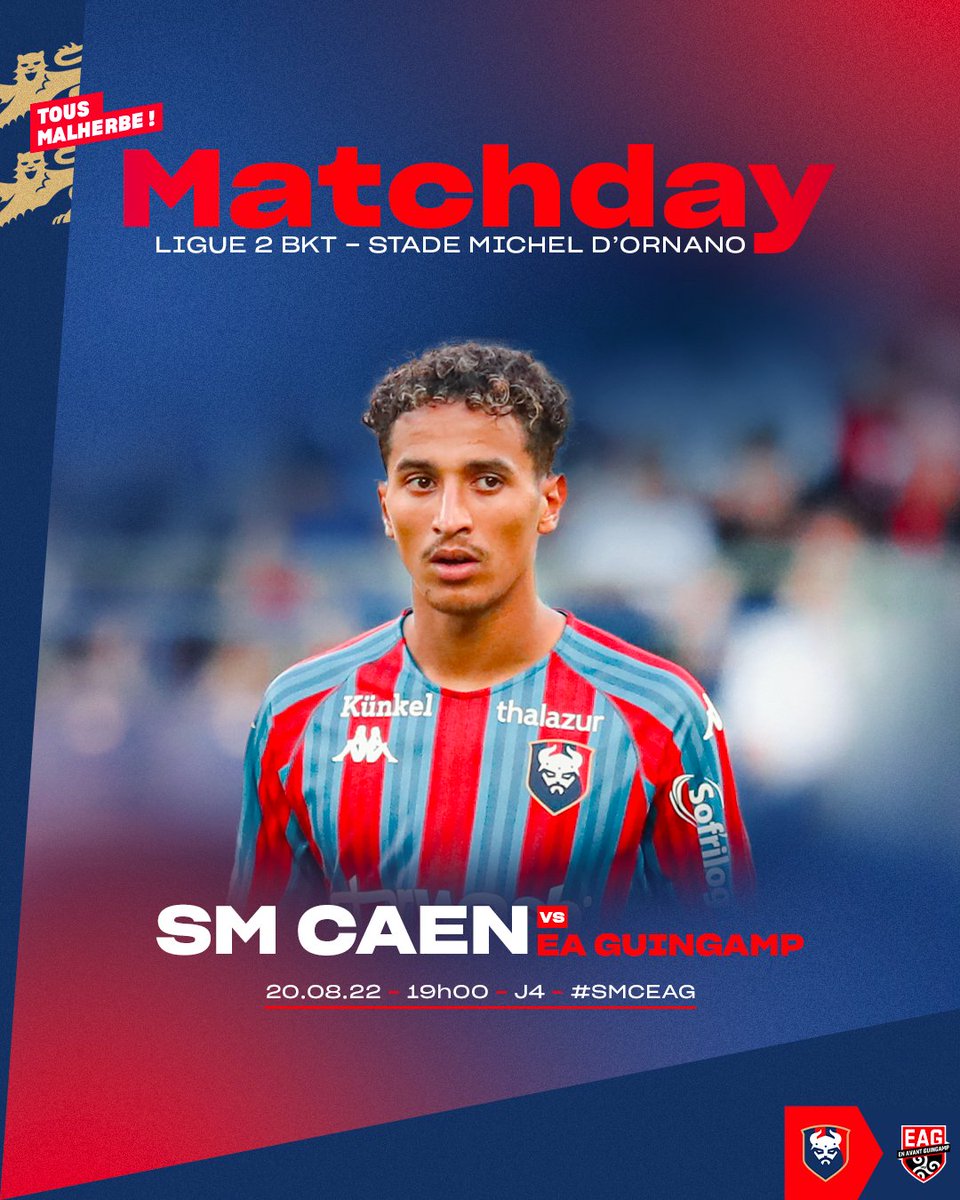 𝗟𝗲 𝗰𝗵𝗼𝗰 𝗱𝘂 𝗱𝗲́𝗯𝘂𝘁 𝗱𝗲 𝘀𝗮𝗶𝘀𝗼𝗻 ⚡️ 

🆚 <a href="/EAGuingamp/">En Avant Guingamp</a> 
🏟 Stade Michel d'Ornano
⌚️ 19h00
📺 À suivre sur <a href="/lachainelequipe/">la chaine L'Équipe</a> &amp; <a href="/PVSportFR/">Prime Video Sport France</a>

#SMCaen #TeamSMC #SMCEAG