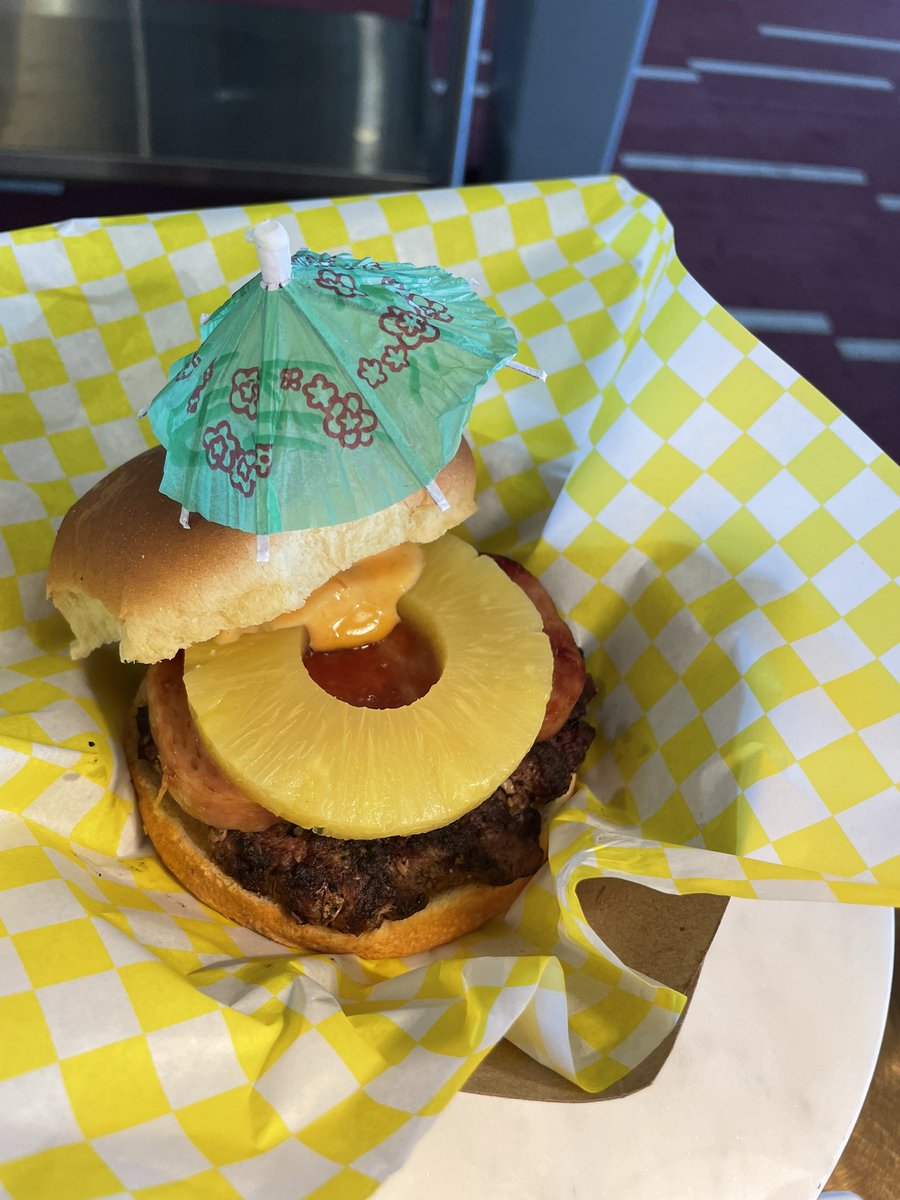 GopherHole's tweet photo. Sizzle looks like the perfect food for #BaconWeek! Bacon, spam and short ribs outside of section 135. https://t.co/d9mSeYlVdn