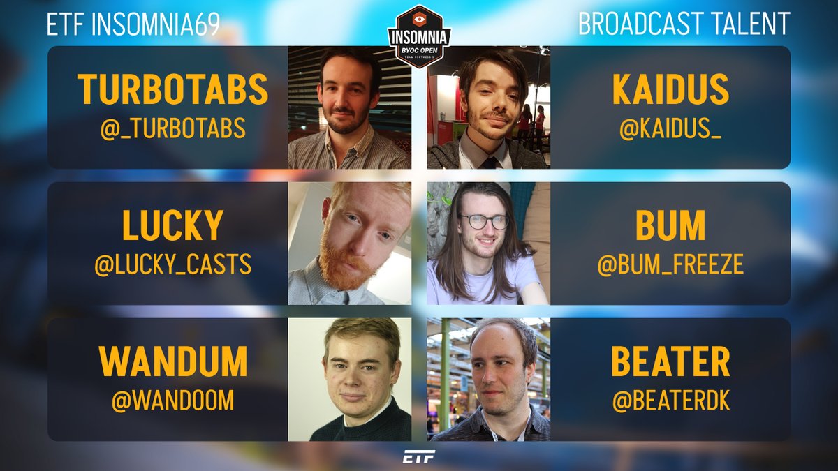 Joining us on site at #i69 to bring you the storylines and in depth analysis, is our #i69TF2 Talent Team!

🎙️💬

<a href="/_TurboTabs/">TurboTabs</a>, <a href="/kaidus_/">kaidus</a>, <a href="/Lucky_casts/">Alec Pollard</a>, <a href="/Bum_Freeze/">George</a>, <a href="/wand00m/">Alexander</a>, and <a href="/Beaterdk/">Beater</a>!