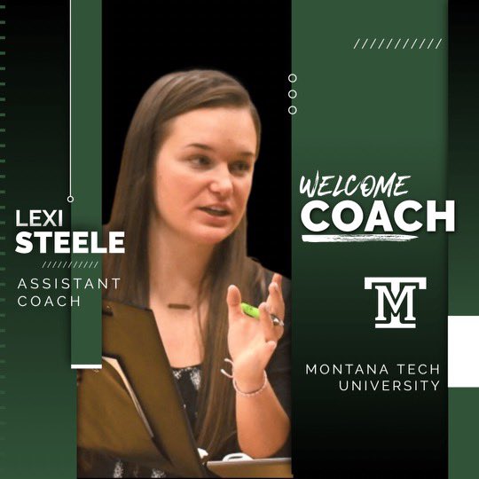 montanatech_WBB's tweet photo. Excited to announce our assistant coach….Lexi Steele! ⚒🏀 Time to roll with the diggs! #TechTough https://t.co/qb2q9zm0hA