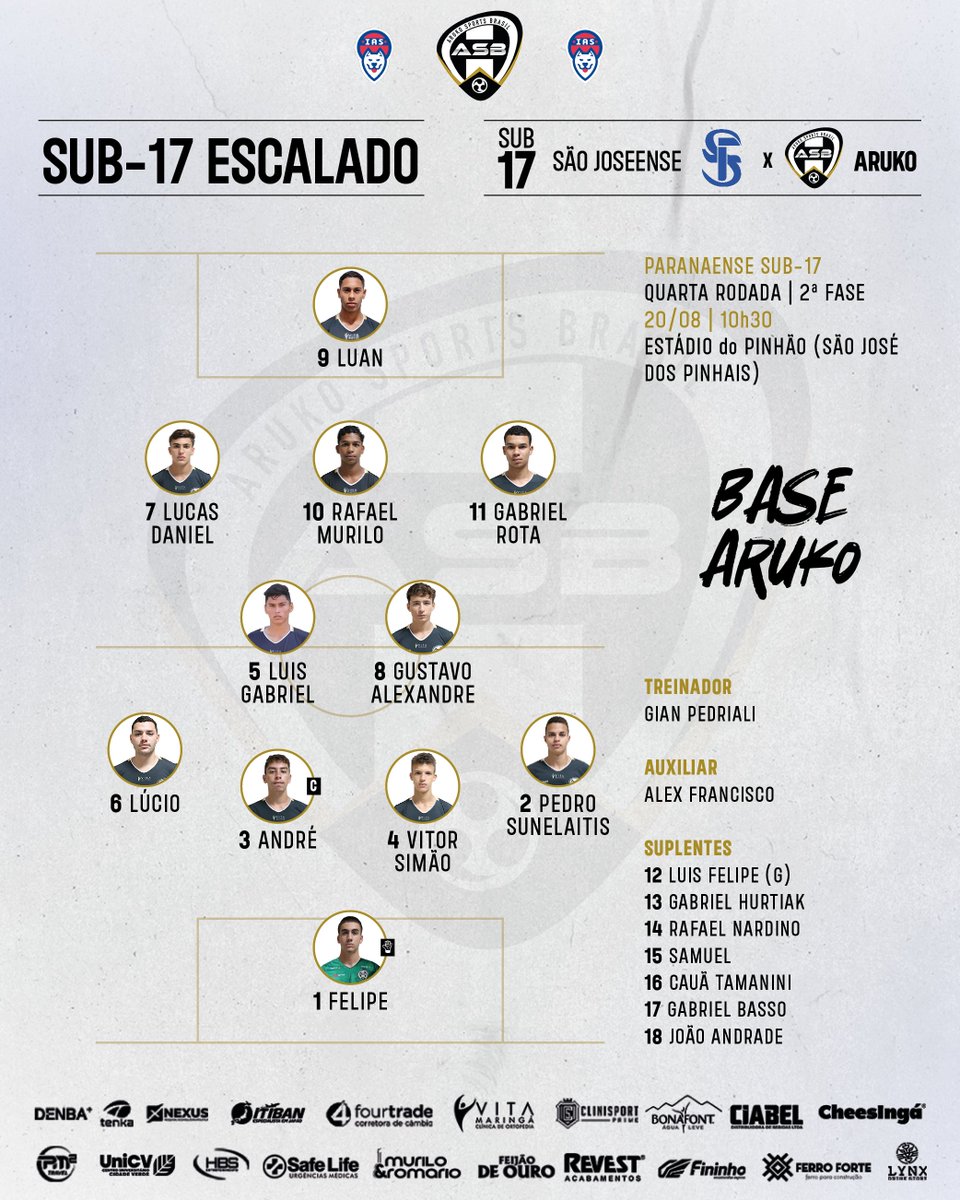 ogalomaringa's tweet photo. #BaseAruko | Vamos, Samurai! É jogo importante na luta pela classificação. Daqui a pouco, o Aruko enfrenta o São Joseense, fora de casa, em mais uma partida do #ParanaenseSub17!
#SamuraiBlack https://t.co/ppQY1AUypF