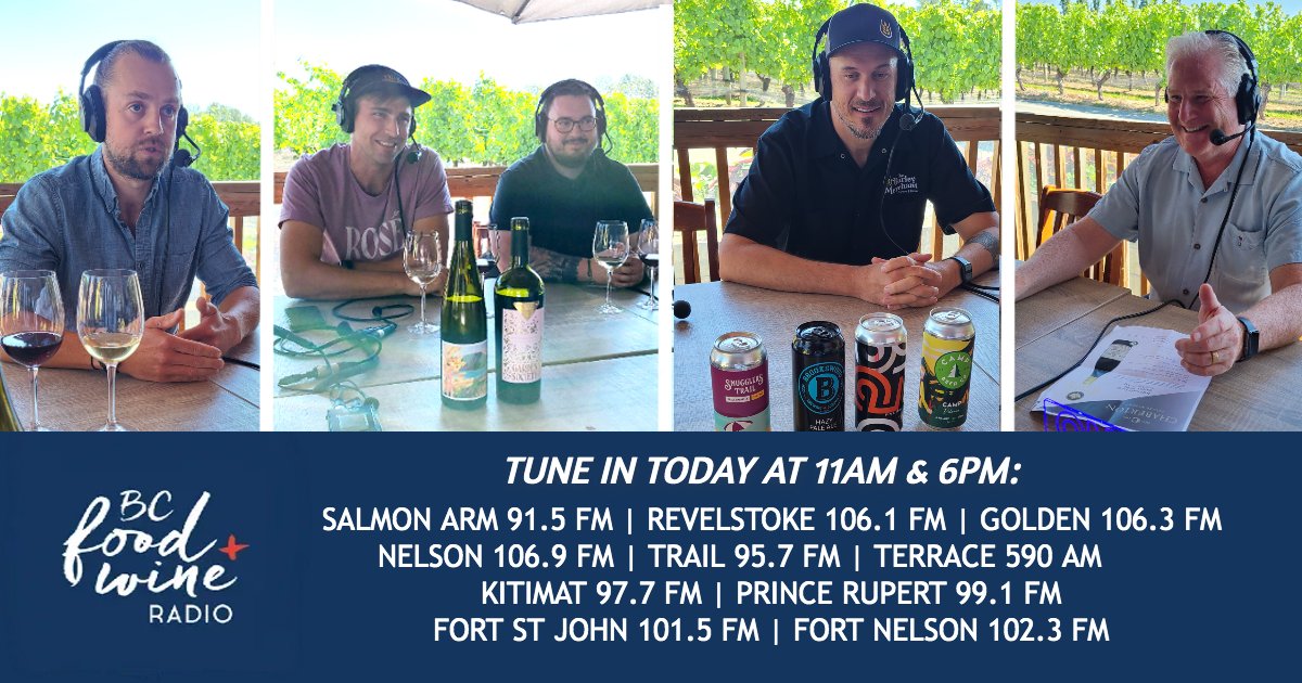 BCFWRadio's tweet photo. #BCNorth #Kootenays #SalmonArm Tune in today @ 11am to your local #Bounce Radio station for a packed show on wine, craft beer, food and special events, all located in #Langley. #bclocal @TourismLangley https://t.co/HAg1XrfAOK