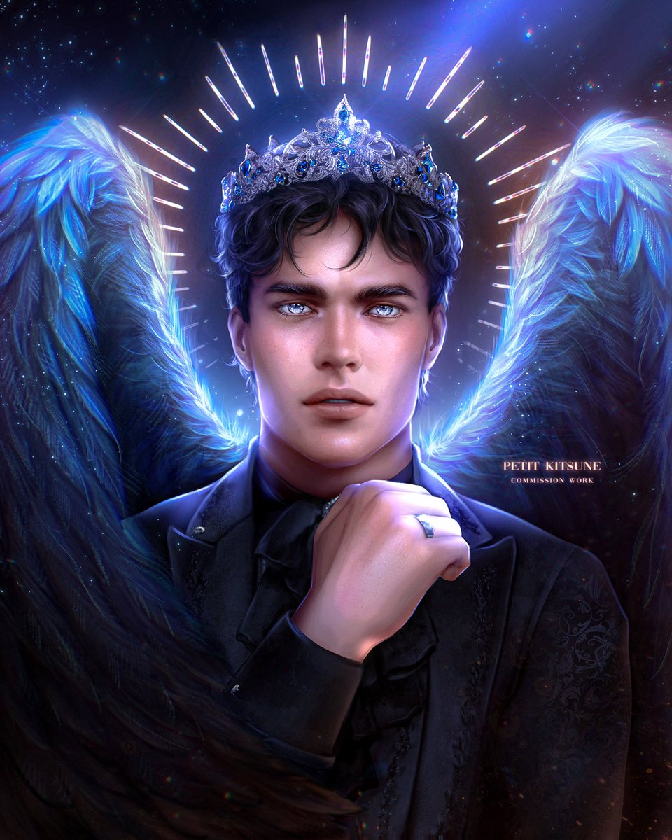 Here s a commission i did for @beck_michaels
I present you Cassiel, prince of Hilos, the male lead character in
Guardians of the Maiden series.
I've already drawn his loved one, Dyna and you loved her so much in
my style. So I hope her dear Cassiel won't disappoint you!