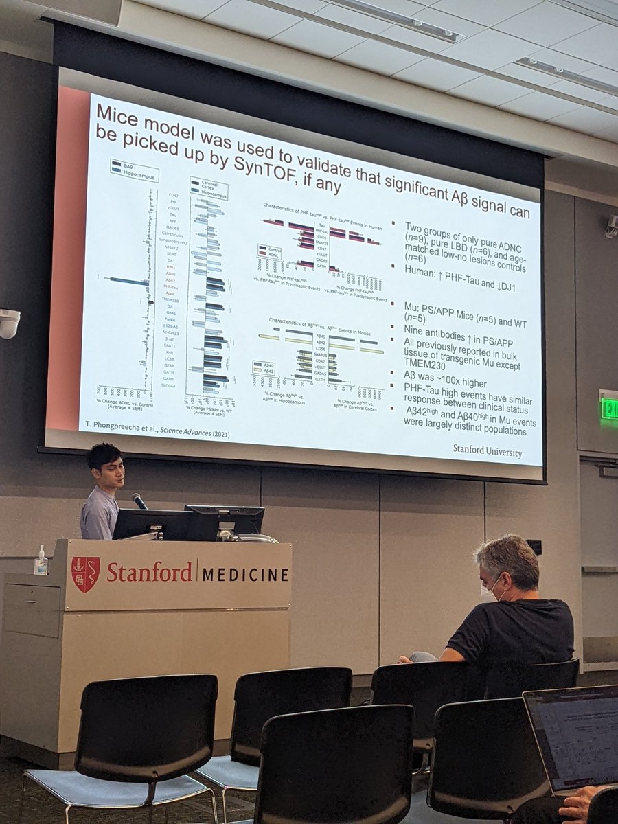 Starting the day with a great talk from Joe Thanaphong Phongpreecha about single-synapses analyses of Alzheimer's disease.