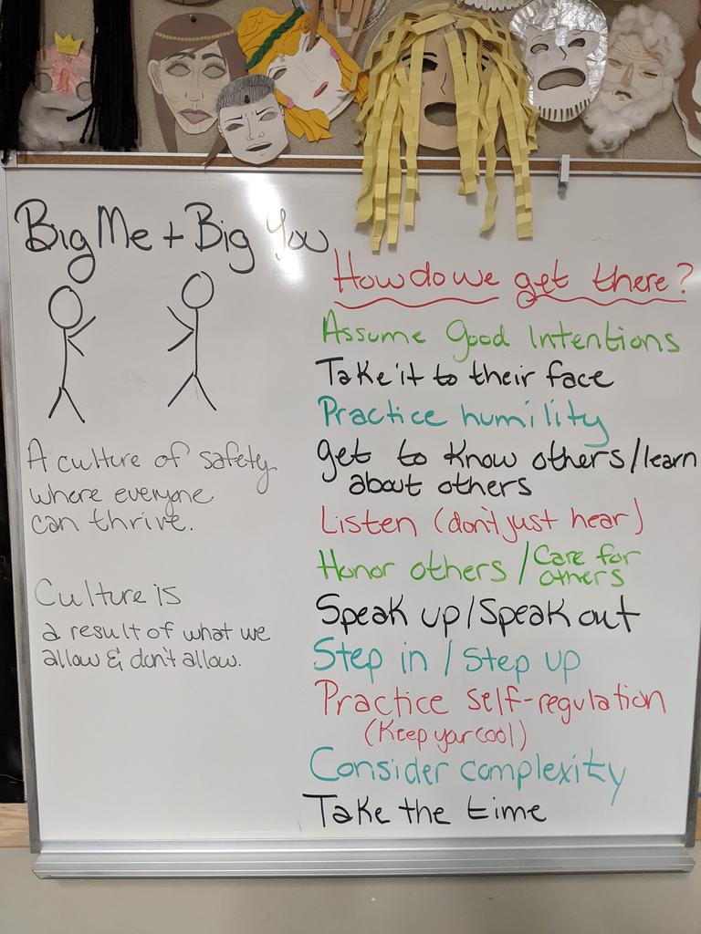DNHSNighthawks's tweet photo. Powerful words from our Nighthawks as we begin the year building belonging and culture. https://t.co/DMHEAOGHEf