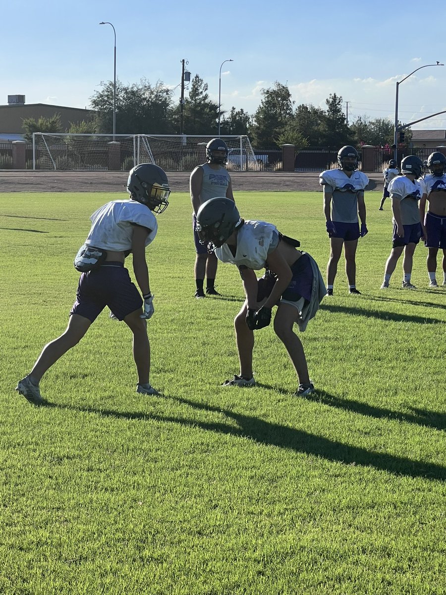 ACP Practice ‘23 ATH Jake Hoel (Corner) led the team in INTs last year with 3 & should draw the top assignments.. He flips to WR and will be a dynamic weapon for the offense.. ‘25 WR/ATH Lincoln Chapman (WR) should get plenty of opportunities to make plays & keep the O movin..