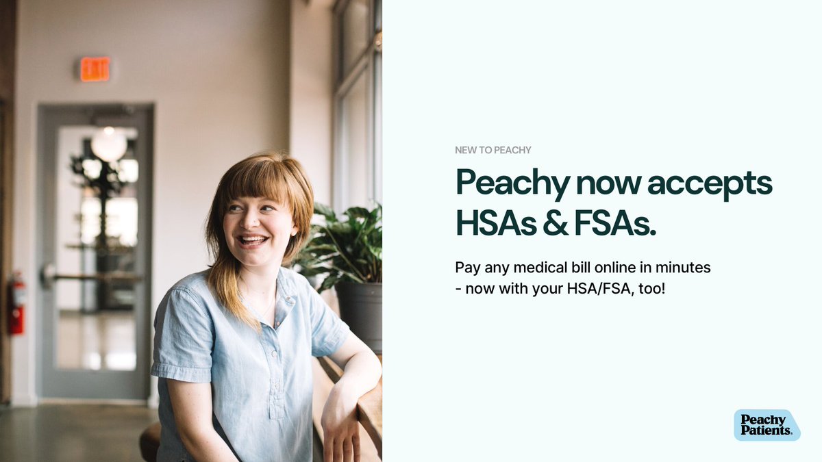 🎉You can now use your HSA/FSA to pay any medical bill online with Peachy. Upload a photo of any bill with any provider you've seen. Earn points for every $ you pay. Turn those points into $ off your next bill. 😀