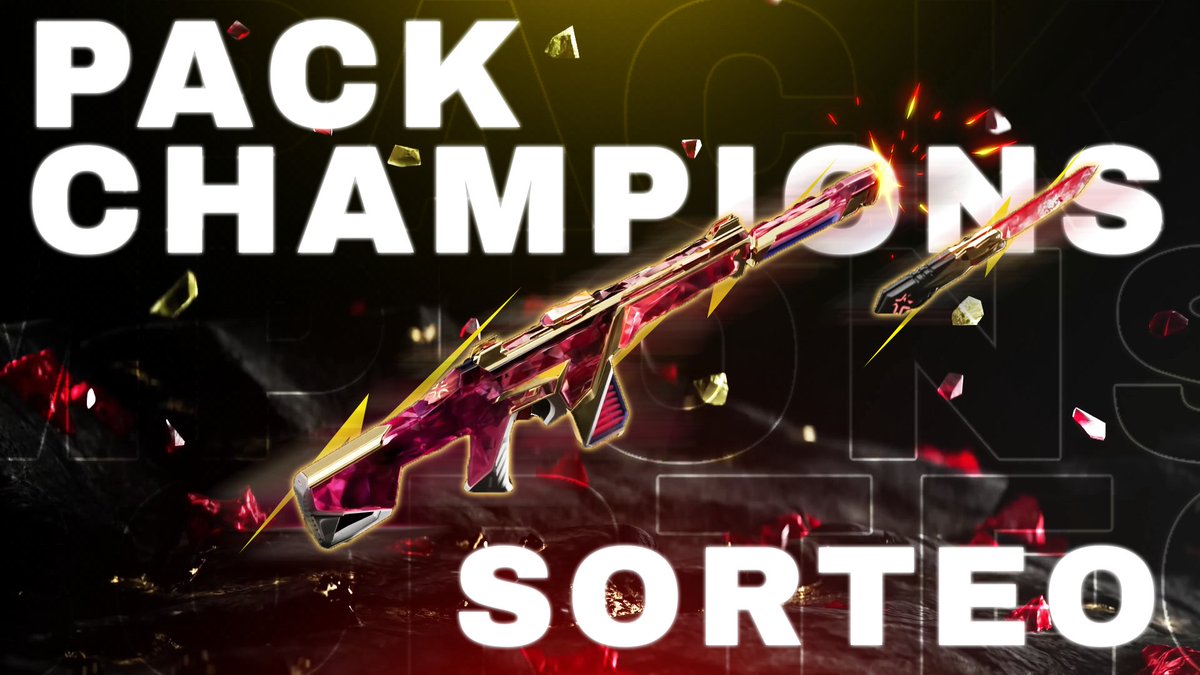 ✨SORTEO PACK CHAMPIONS 2022✨

💜 Te doy la oportunidad de ganar el nuevo pack EXCLUSIVO de Valorant 💜 

👉 SIGUE LOS PASOS:

✅ Sígueme <a href="/NickyESD/">relyk - valorant</a>
✅ Haz RT &amp; Like al Tweet
✅ Menciona a 2 personas
✅ Follow twitch.tv/relyk

🥳 ¡Mucha suerte a todos!
🗓 Finaliza el 1/09