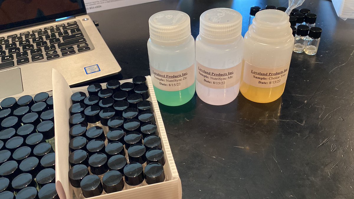 Preparing demo kits for Nutrien Ag Solutions Wholesale meeting. #lovelandproducts #choicetrio