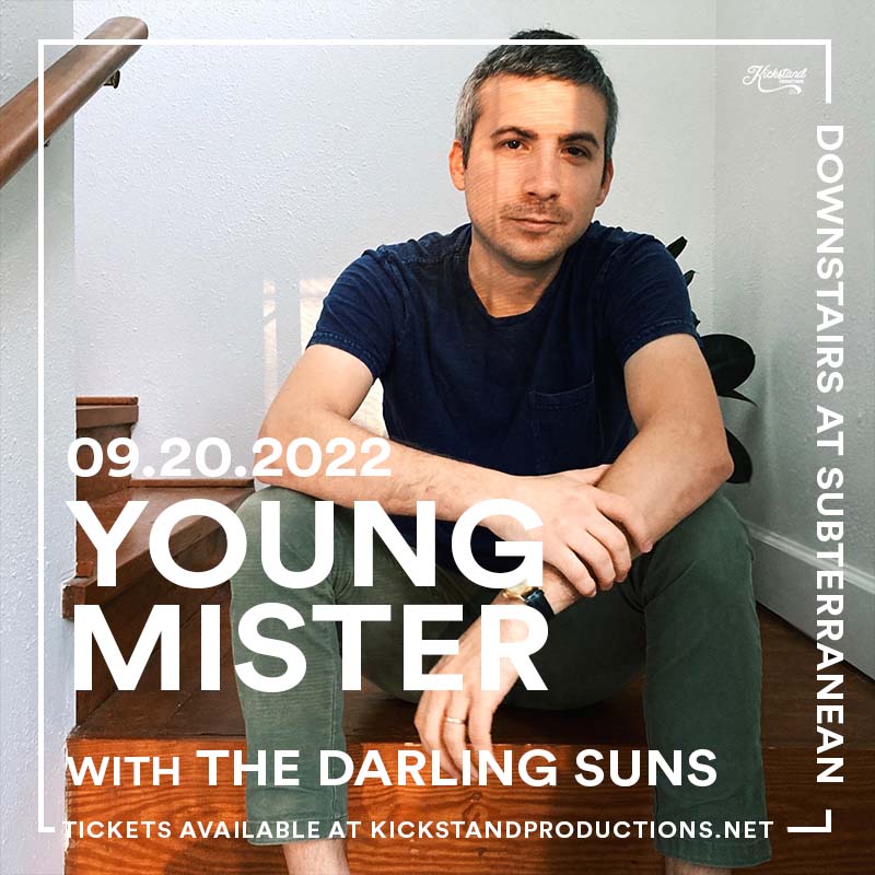 ⚡️ JUST ANNOUNCED ⚡️
Young Mister (@realyoungmister) will be Downstairs at Subterranean (<a href="/subtchicago/">Subterranean</a>) with The Darling Suns (<a href="/TheDarlingSuns/">The Darling Suns</a>) on Tue., September 20!
🎟️ Tickets on sale NOW &gt;&gt; bit.ly/3T1aBKY