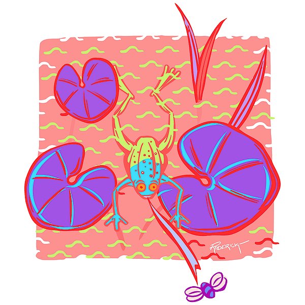 AtomicRoderick's tweet image. New artwork for sale! - "frogEatsBug02" - fineartamerica.com/featured/froge… @fineartamerica