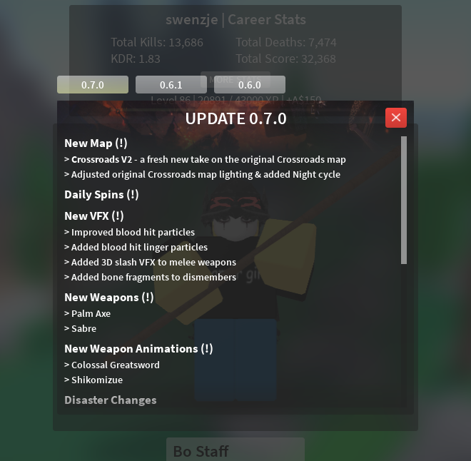 Update out now!🔥 Join game to view full update log (2 codes can be found on the bottom of the update log if you scroll down) Play now! roblox.com/games/42829857…