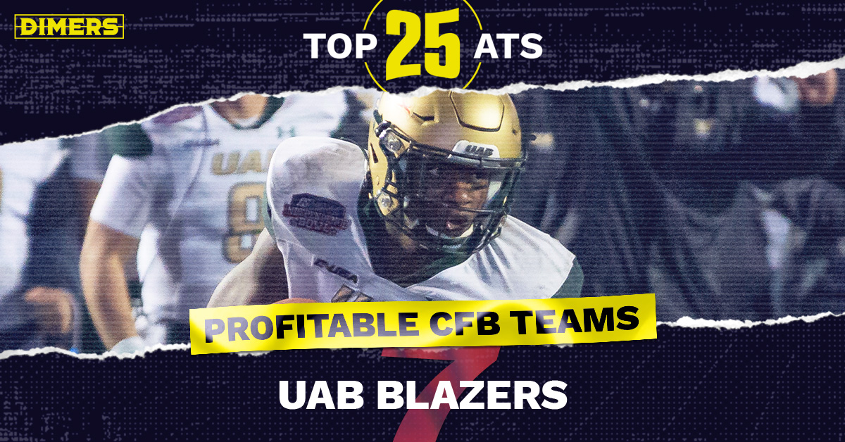 The UAB Blazers are No. 7 in our college football Dimers ATS Top 25, but things will be interesting with Bill Clark no longer leading the program. #WinAsOne

Read more: https://t.co/LaEBe5u2sc https://t.co/TdM0vMV3Y1