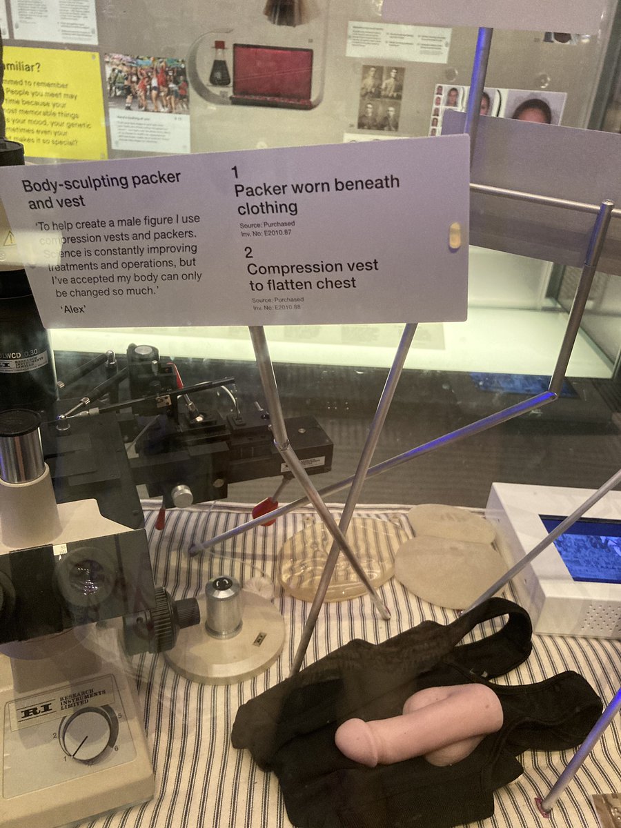 Visited the @sciencemuseum London today and all I can say is shame on you. The government has been clear that you must not tell kids that they can be born in the wrong body. And displaying packets and binders and describing transition as a ‘hero’s journey’ is plain wrong . Vile!