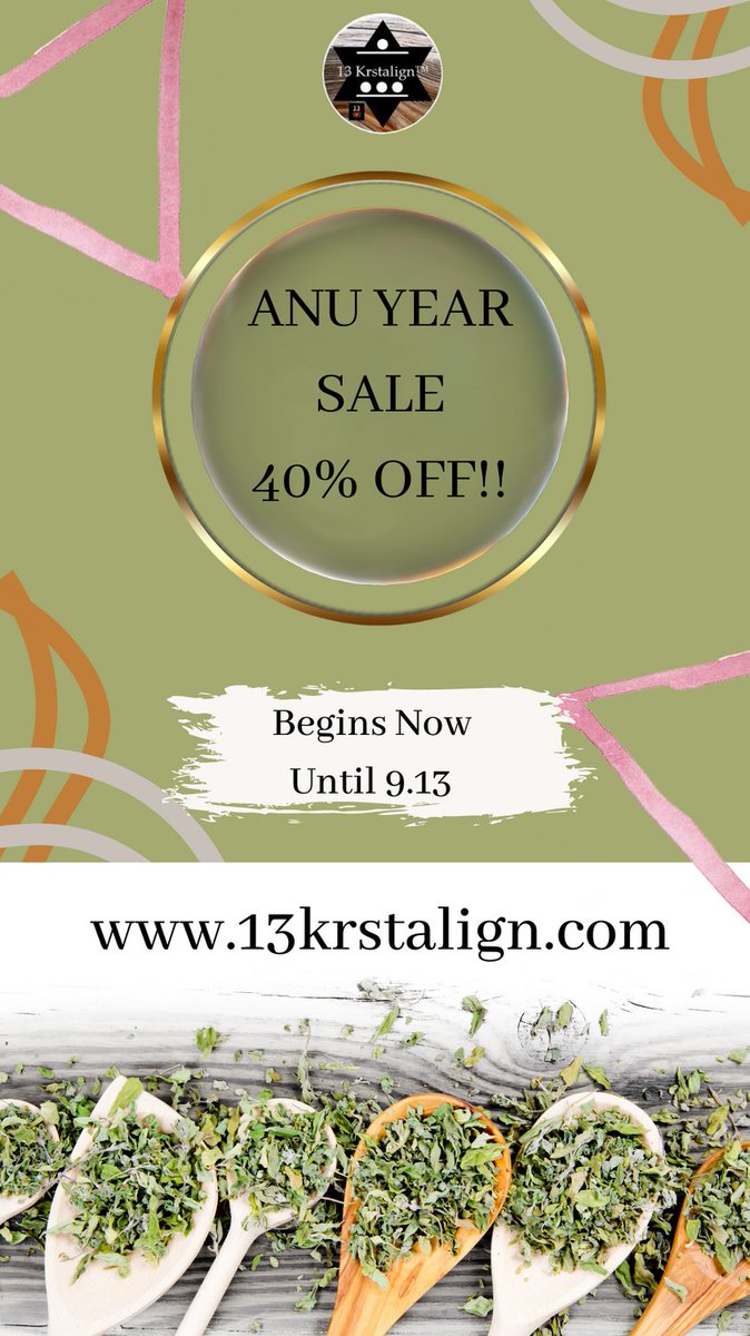 13Krstalign's tweet photo. The Anu Year is coming and we are preparing! Grab your cleanses for 40% off from now until 9.13! 13Love TLC 😊 https://t.co/KsZaIW7BJj
