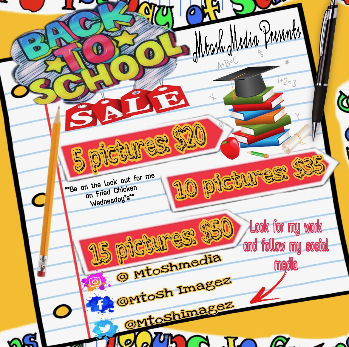 mtoshimagez's tweet photo. I have a back to school photoshoot sale going on‼️ It’s ends September 5th, so get it while it lasts. ⏰
•
•
•
#backtoschool #sale #photography #photographer #photographysale #blackbusiness #entrepreneur #mtoshimagez #mtoshproductionz #mtoshmedia https://t.co/kyQvPkxnPi