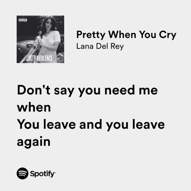 gabrimoonn's tweet photo. lana del rey - pretty when you cry https://t.co/542DFajdZI
