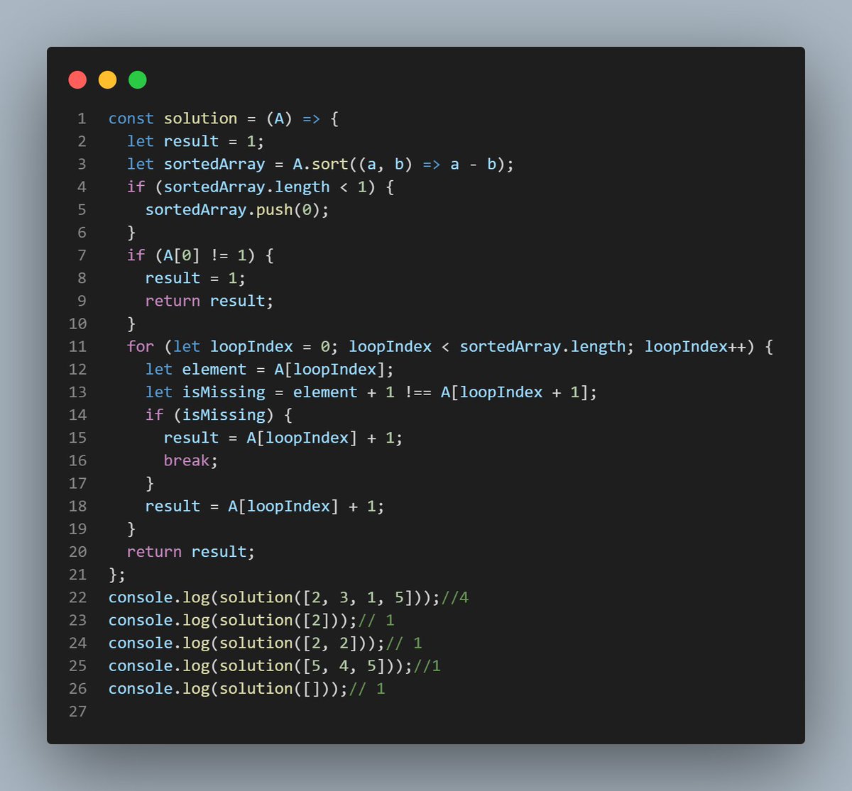 Abdullahioni2's tweet photo. Challenge solved #javascript #coding #programming #programmer #webdevelopment #webdeveloper #100DaysOfCode #100daysofcodechallenge #100Devs #NigeriansAtMicrosoft https://t.co/ucMbc22FwP