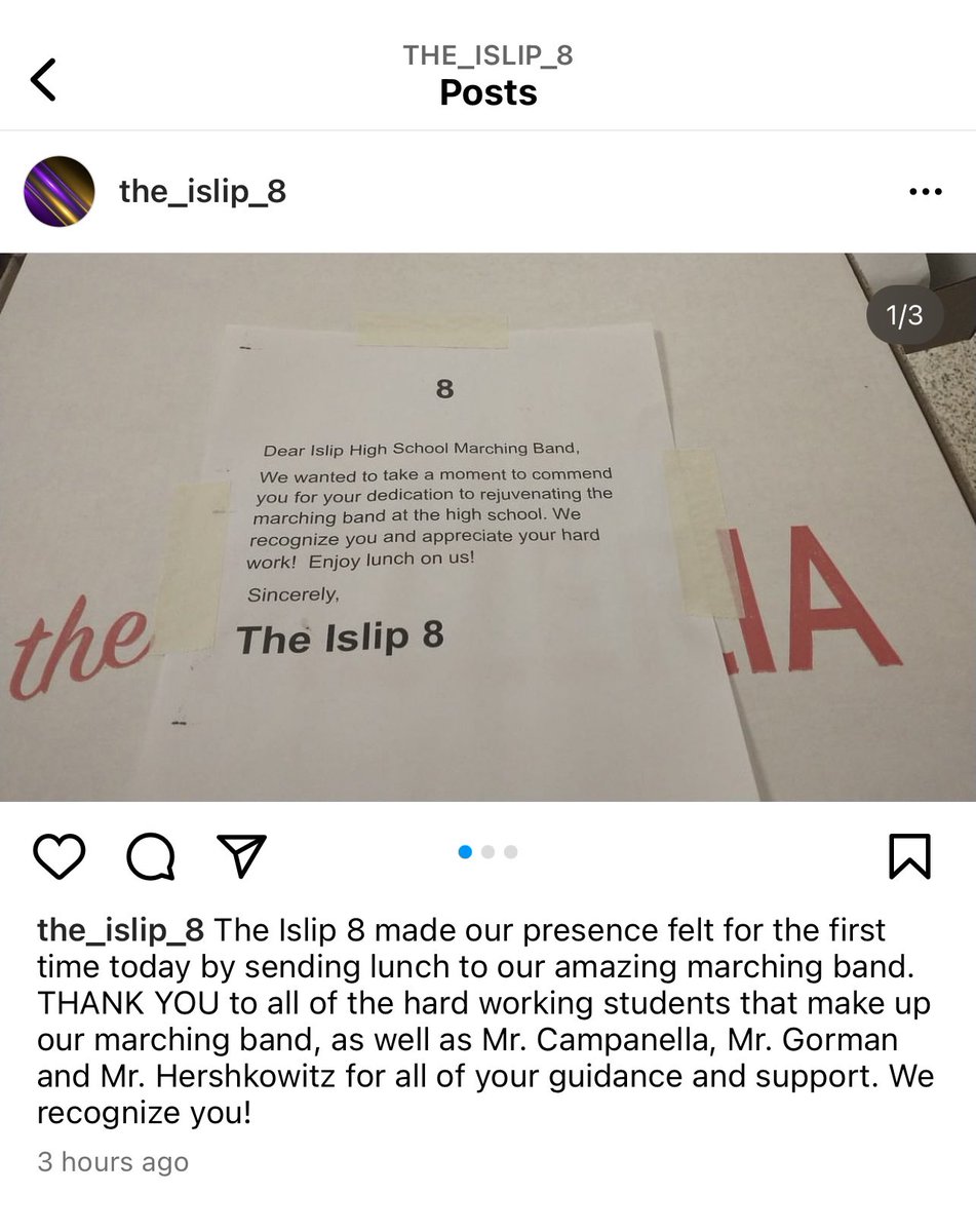 DOHara_IslipSup's tweet photo. @IslipHS students are kicking us off with anonymous acts of kindness. No one seems to know who the Islip 8 are!
#IslipRising #Islip8 https://t.co/Gh9IIIBJbN