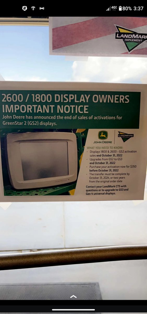John Deere has fallin on hard times again please support your local dealer in some more sales.