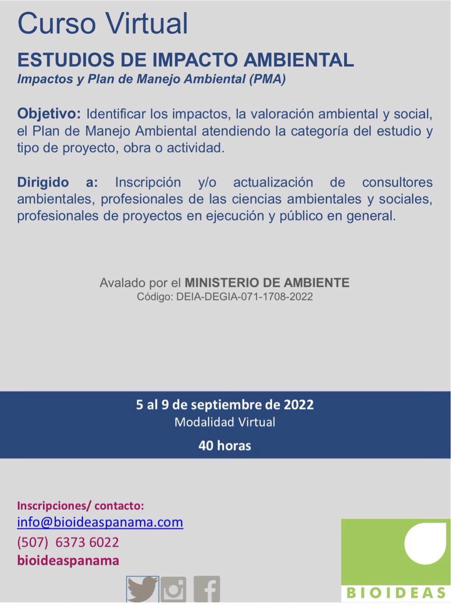 bioideaspanama's tweet photo. #bioideas #impactoambiental #mitigacion #compensacion https://t.co/aTytJ6IhLY